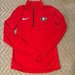 UGA Red Dri-FIT Long Sleeve quarter zip